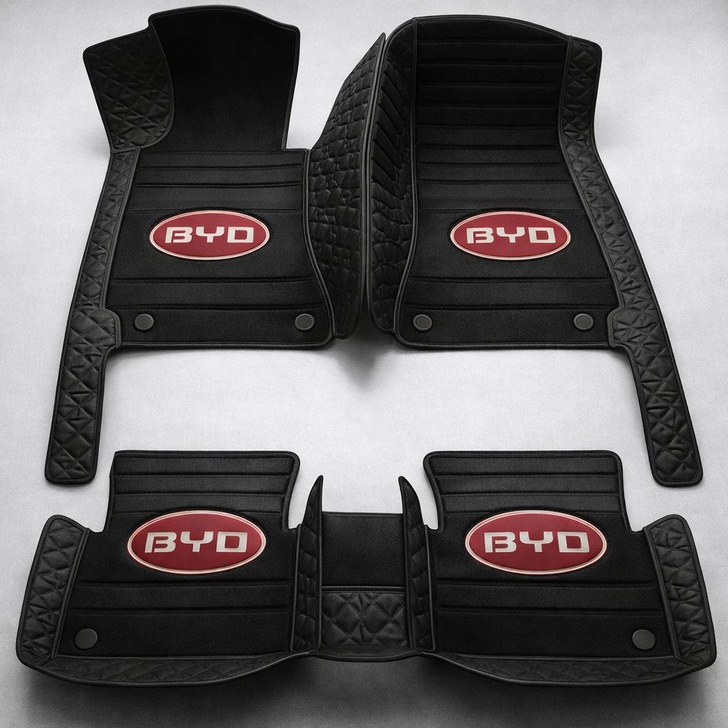 Prémium PVC és bőr autószőnyeg garnitúra: teljes körű védelem, vízálló és minden évszakban időtálló kivitel – első és hátsó szett.