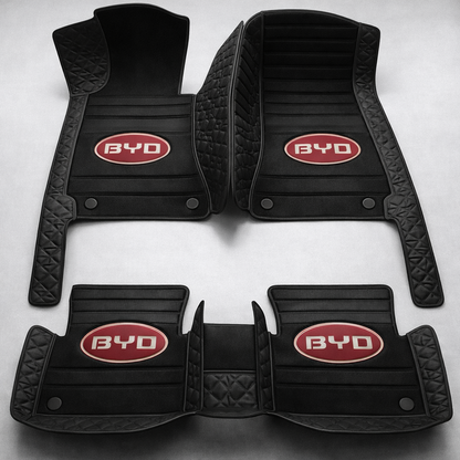 Prémium PVC és bőr autószőnyeg garnitúra: teljes körű védelem, vízálló és minden évszakban időtálló kivitel – első és hátsó szett.