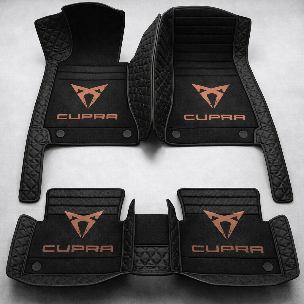 Prémium PVC és bőr autószőnyeg garnitúra: teljes körű védelem, vízálló és minden évszakban időtálló kivitel – első és hátsó szett.