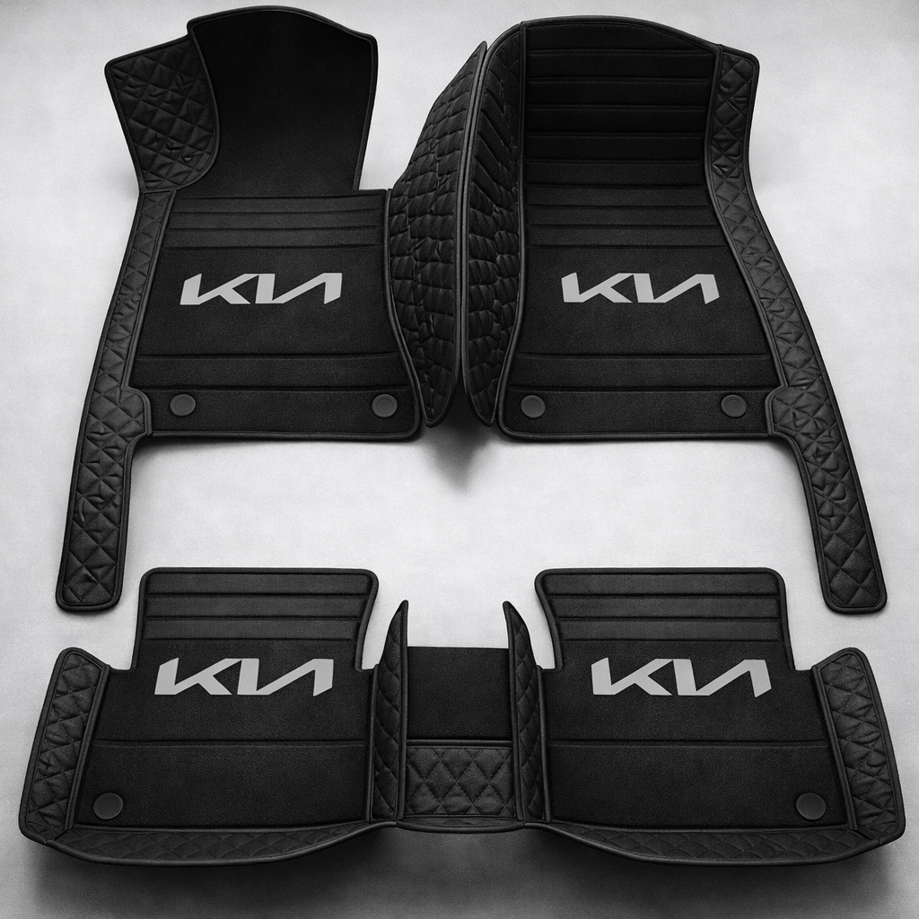 Prémium PVC és bőr autószőnyeg garnitúra: teljes körű védelem, vízálló és minden évszakban időtálló kivitel – első és hátsó szett.