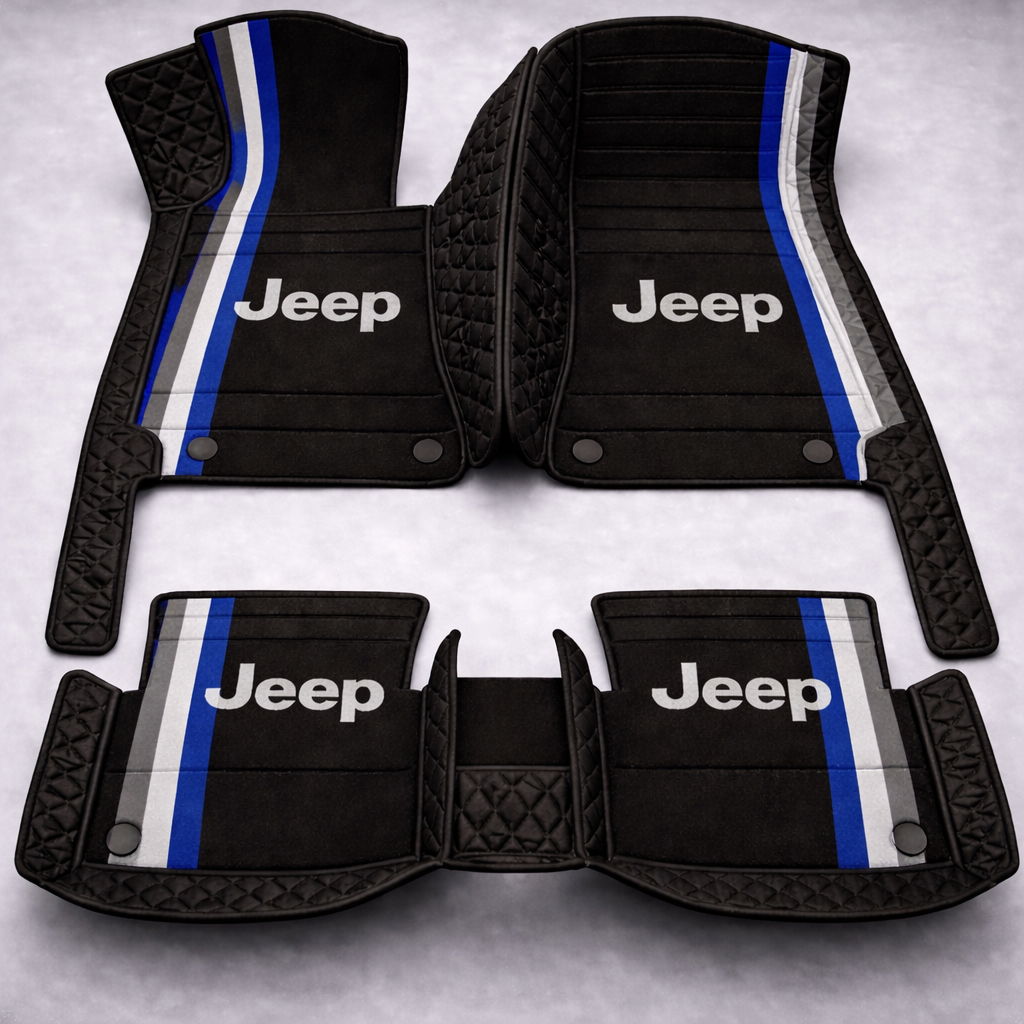 Prémium PVC és bőr autószőnyeg garnitúra: teljes körű védelem, vízálló és minden évszakban időtálló kivitel – első és hátsó szett.