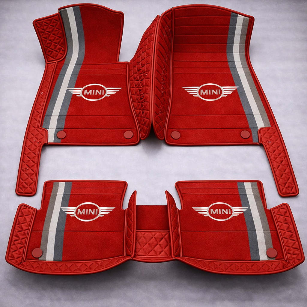 Prémium PVC és bőr autószőnyeg garnitúra: teljes körű védelem, vízálló és minden évszakban időtálló kivitel – első és hátsó szett.