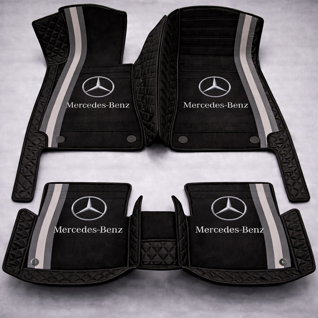 Prémium PVC és bőr autószőnyeg garnitúra: teljes körű védelem, vízálló és minden évszakban időtálló kivitel – első és hátsó szett.