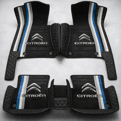 Prémium PVC és bőr autószőnyeg garnitúra: teljes körű védelem, vízálló és minden évszakban időtálló kivitel – első és hátsó szett.