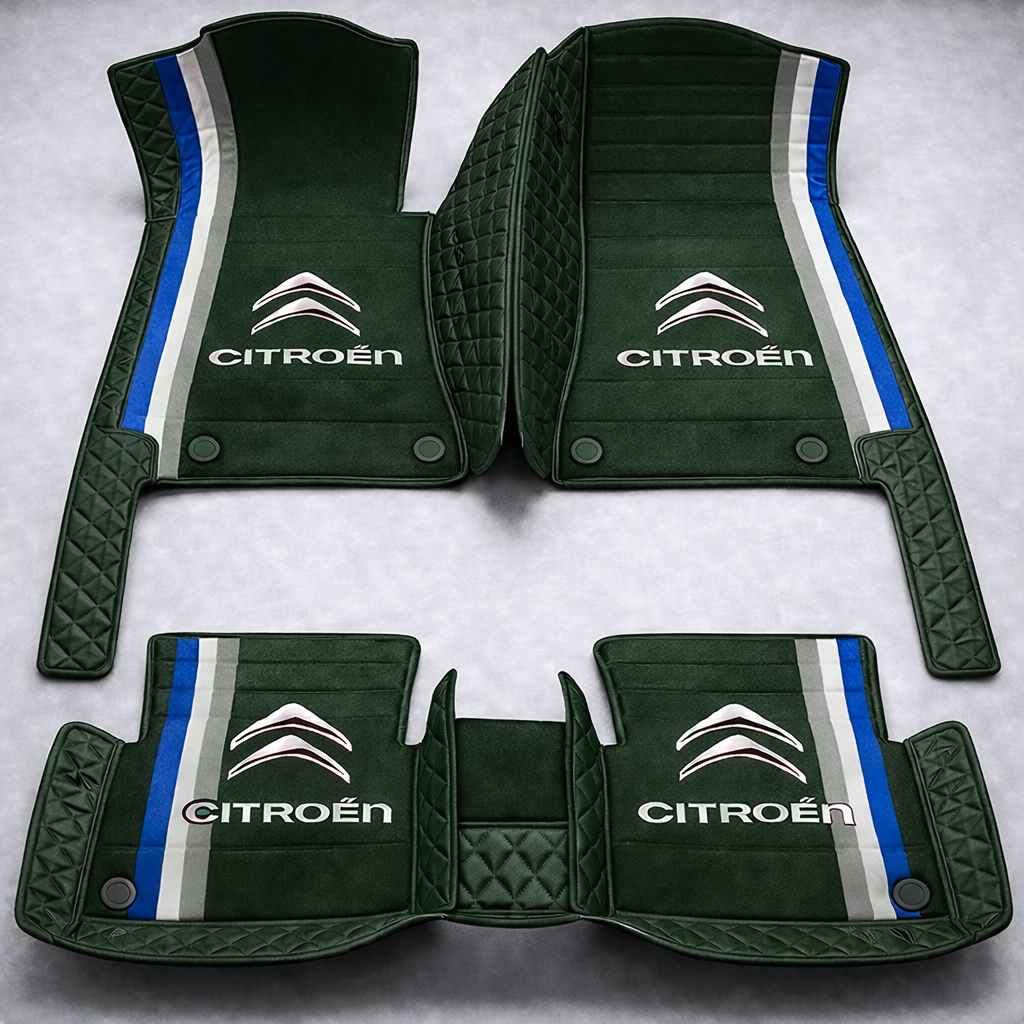 Prémium PVC és bőr autószőnyeg garnitúra: teljes körű védelem, vízálló és minden évszakban időtálló kivitel – első és hátsó szett.