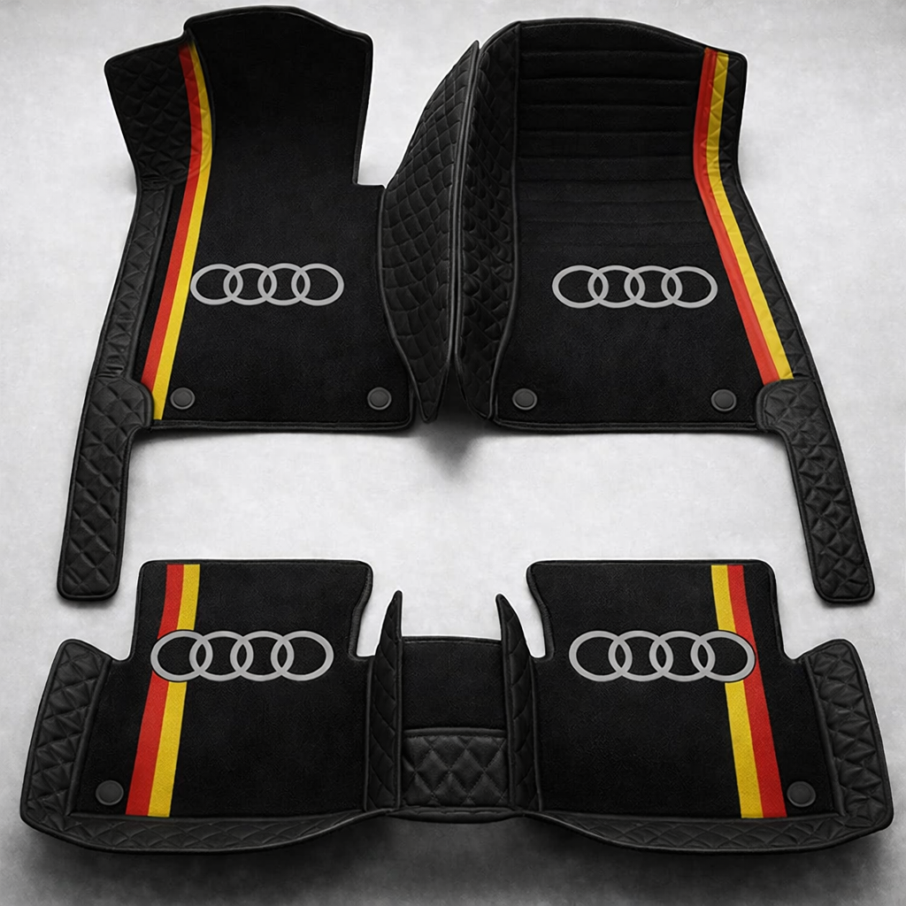 Prémium PVC és bőr autószőnyeg garnitúra: teljes körű védelem, vízálló és minden évszakban időtálló kivitel – első és hátsó szett.