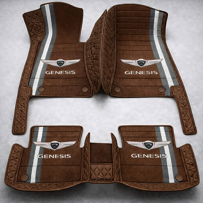 Prémium PVC és bőr autószőnyeg garnitúra: teljes körű védelem, vízálló és minden évszakban időtálló kivitel – első és hátsó szett.