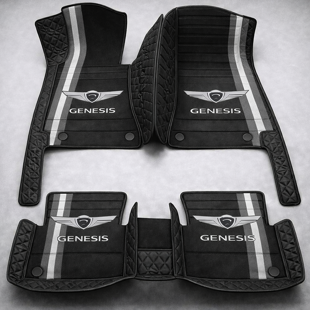 Prémium PVC és bőr autószőnyeg garnitúra: teljes körű védelem, vízálló és minden évszakban időtálló kivitel – első és hátsó szett.