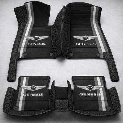 Prémium PVC és bőr autószőnyeg garnitúra: teljes körű védelem, vízálló és minden évszakban időtálló kivitel – első és hátsó szett.