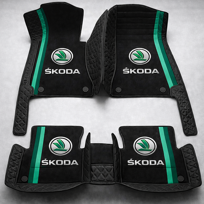 Prémium PVC és bőr autószőnyeg garnitúra: teljes körű védelem, vízálló és minden évszakban időtálló kivitel – első és hátsó szett.