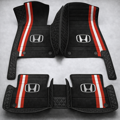 Prémium PVC és bőr autószőnyeg garnitúra: teljes körű védelem, vízálló és minden évszakban időtálló kivitel – első és hátsó szett.