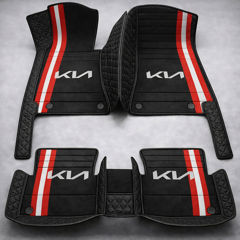 Prémium PVC és bőr autószőnyeg garnitúra: teljes körű védelem, vízálló és minden évszakban időtálló kivitel – első és hátsó szett.