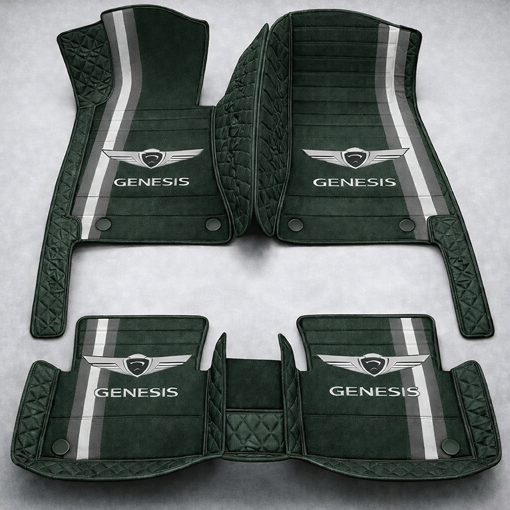 Prémium PVC és bőr autószőnyeg garnitúra: teljes körű védelem, vízálló és minden évszakban időtálló kivitel – első és hátsó szett.