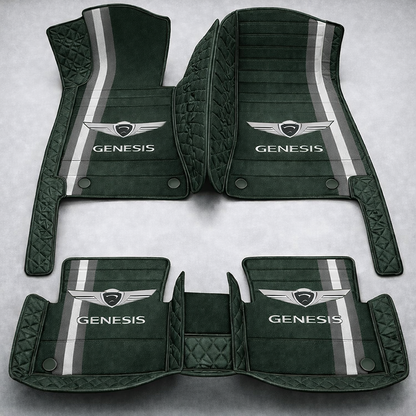 Prémium PVC és bőr autószőnyeg garnitúra: teljes körű védelem, vízálló és minden évszakban időtálló kivitel – első és hátsó szett.