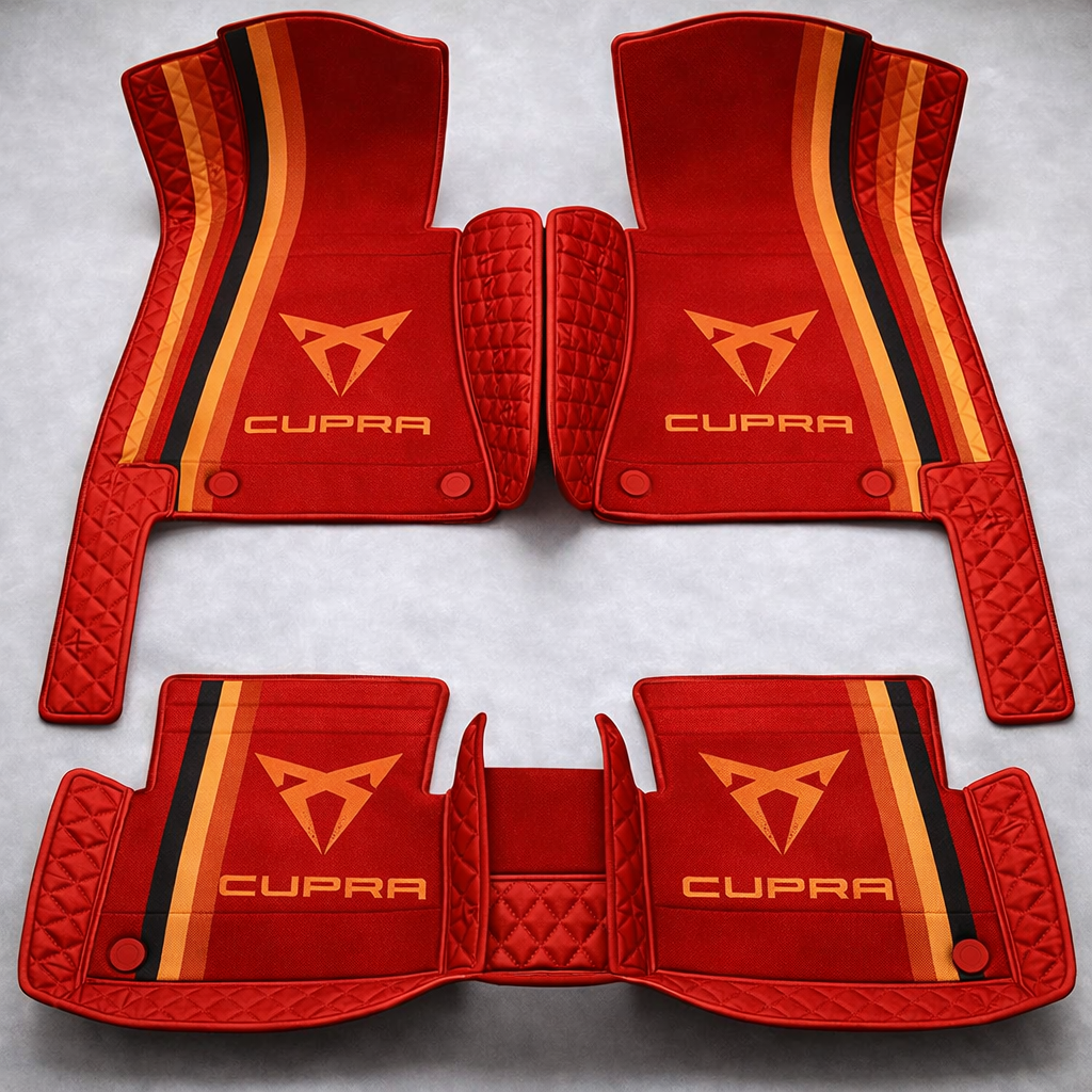 Prémium PVC és bőr autószőnyeg garnitúra: teljes körű védelem, vízálló és minden évszakban időtálló kivitel – első és hátsó szett.