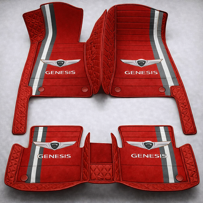 Prémium PVC és bőr autószőnyeg garnitúra: teljes körű védelem, vízálló és minden évszakban időtálló kivitel – első és hátsó szett.